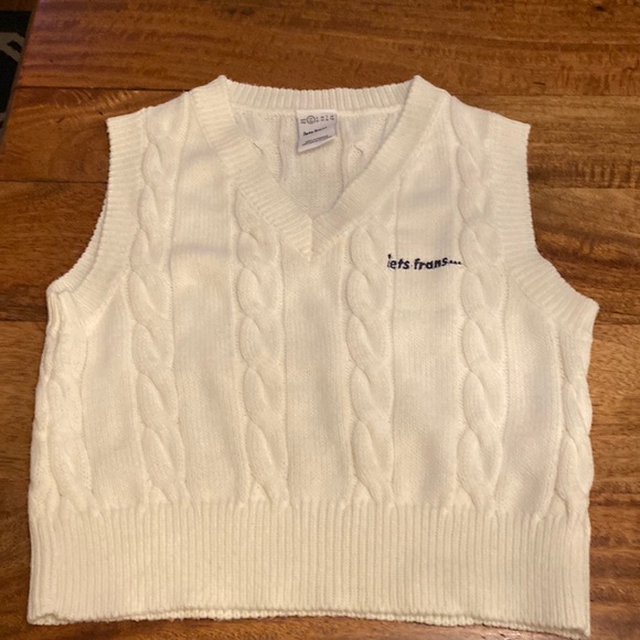 Iets Frans Cable Knit Sweater Vest Xs 